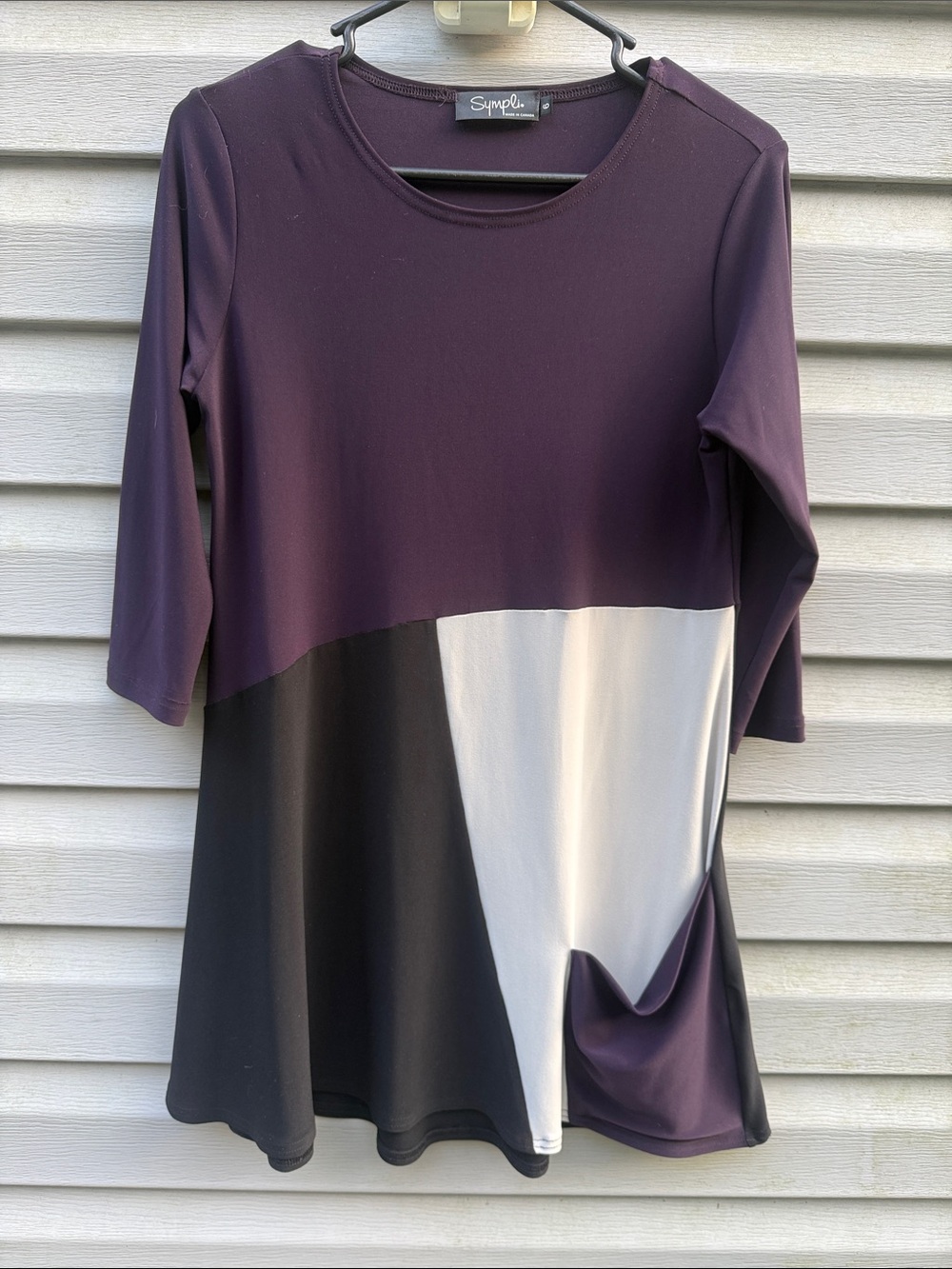 Sympli | Purple Colorblock Blouse size 6